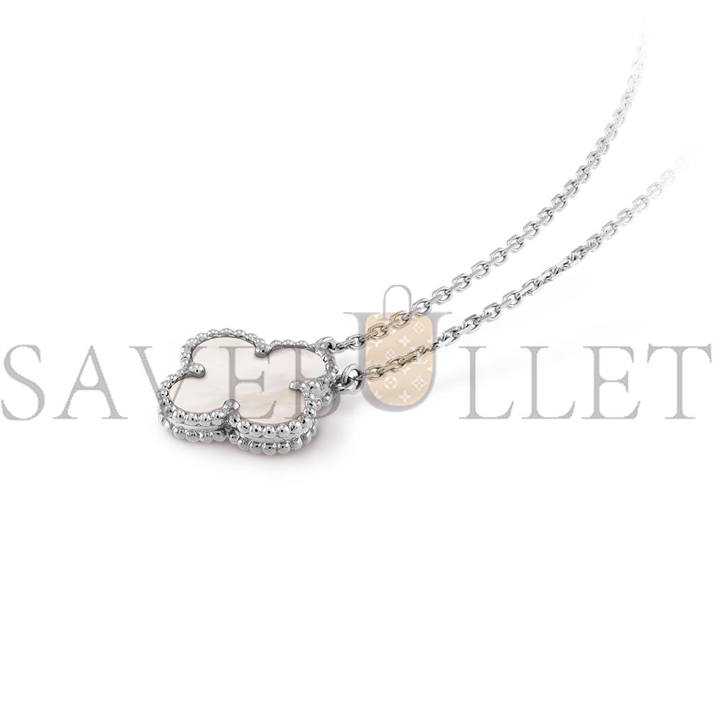 V*N CL*F arpels vintage alhambra pendant - white gold, mother-of-pearl vcarf48700